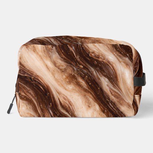 Chocolate Milkshake Marble Texture Toilettasje (Achterkant)