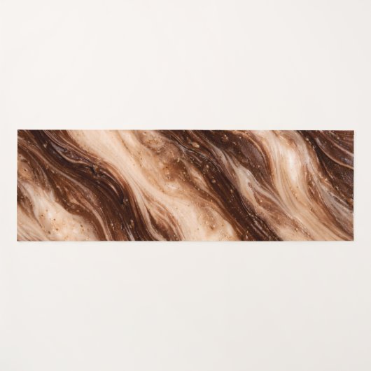 Chocolate Milkshake Marble Texture Yogamat (Voorkant (horizontaal))