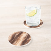 Chocolate Milkshake Marble Texture Zandsteen Onderzetter (Zijkant)