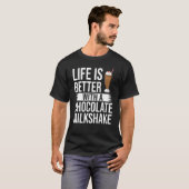 Chocolate Milkshake Milk Choco Shake Drink T-shirt (Voorkant volledig)