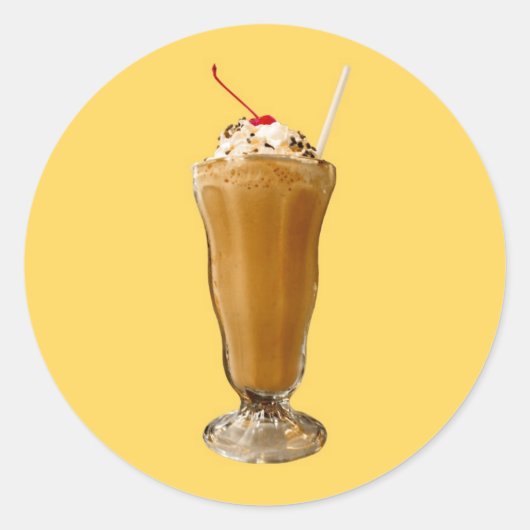 Chocolate Milkshake Ronde Sticker (Voorkant)