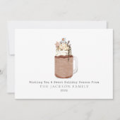 Chocolate Milkshake Snowman Sweet Feestdagenkaart (Voorkant)