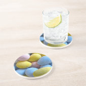 Chocolate Mini Eggs Zandsteen Onderzetter (Zijkant)