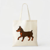 Chocolate Miniature Pinscher Tote Bag (Voorkant)