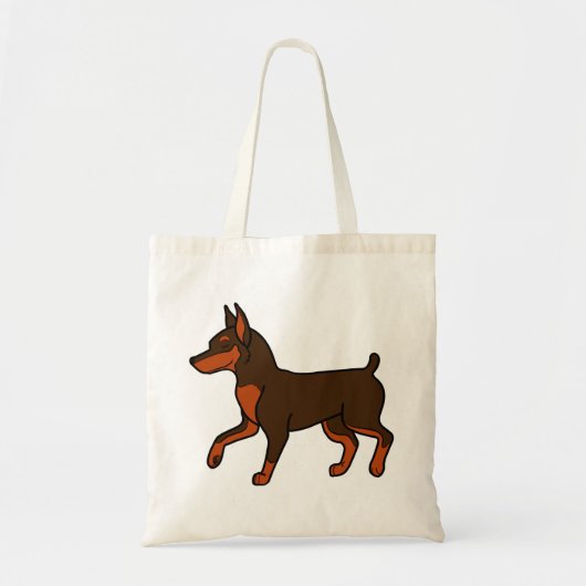 Chocolate Miniature Pinscher Tote Bag (Voorkant)
