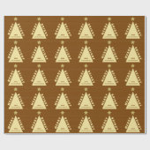 Chocolate Minimalist Christmas Tree Pattern Cadeaupapier (Vlak)