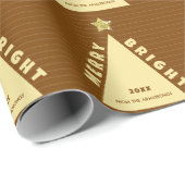 Chocolate Minimalist Christmas Tree Pattern Cadeaupapier (Rol Hoek)