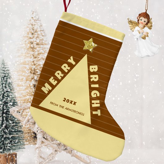Chocolate Minimalist Christmas Tree Stocking Kleine Kerstsok
