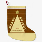 Chocolate Minimalist Christmas Tree Stocking Kleine Kerstsok (Voorkant)