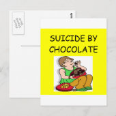 CHOCOLATE-minnaar Briefkaart (Voorkant / Achterkant)