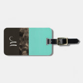 Chocolate Mint Block Stripes Bagagelabel (Voorkant horizontaal)