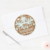 Chocolate Mint  Damask Chandelier Stickers (Envelop)