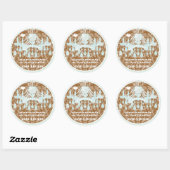 Chocolate Mint Damask Chandelier Stickers (Vel)