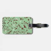 Chocolate Mint Floral Bagagelabel (Achterkant horizontaal)