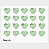 Chocolate Mint Green Cake Packaging Logo Sjabloon Hart Sticker (Vel)
