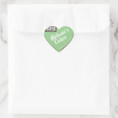 Chocolate Mint Green Cake Packaging Logo Sjabloon Hart Sticker (Tas)