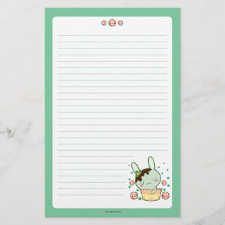 Chocolate Mint Truffle Bunny Briefpapier