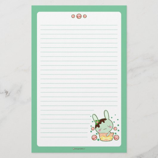 Chocolate Mint Truffle Bunny Briefpapier (Voorkant)