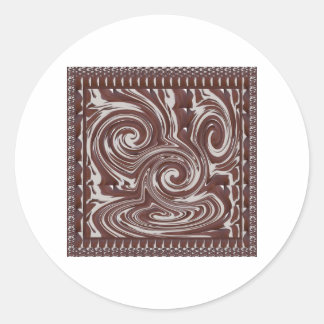 CHOCOLATE Monster SJABLOON Resellers Welkom GESCHE Ronde Sticker