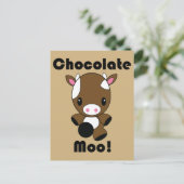 Chocolate Moo Kawaii Cow Briefkaart (Staand voorkant)
