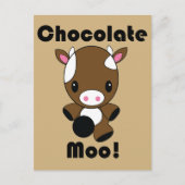 Chocolate Moo Kawaii Cow Briefkaart (Voorkant)