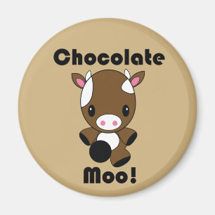 Chocolate Moo Kawaii Cow Magneet