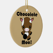 Chocolate Moo Kawaii Cow-versiering Keramisch Ornament (Rechts)