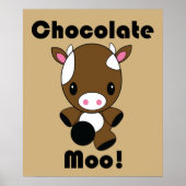 Chocolate Moo Kawaii Koe poster (Voorkant)