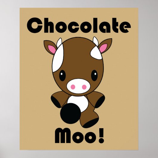 Chocolate Moo Kawaii Koe poster (Voorkant)