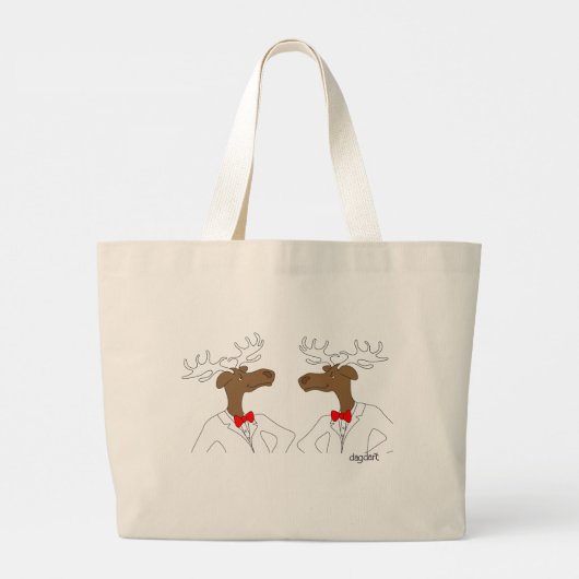 Chocolate Moose Canvas tas (Achterkant)