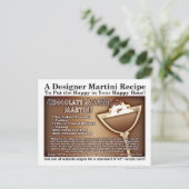 Chocolate Mousse Martini Recipe Dessert Briefkaart (Staand voorkant)