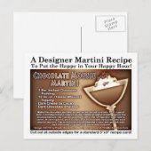 Chocolate Mousse Martini Recipe Dessert Briefkaart (Voorkant / Achterkant)