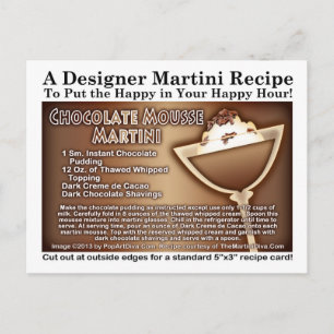 Chocolate Mousse Martini Recipe Dessert Briefkaart