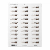 Chocolate Mousse Pie Slice Dessert Adresetiketten Etiket (Full Sheet)
