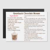 Chocolate Mousse Recipe Magnetic Card (Voorkant / Achterkant)
