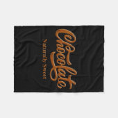 Chocolate Naturally Sweet Tee Proud-black Woman Fleece Deken (Voorkant (Horizontaal))