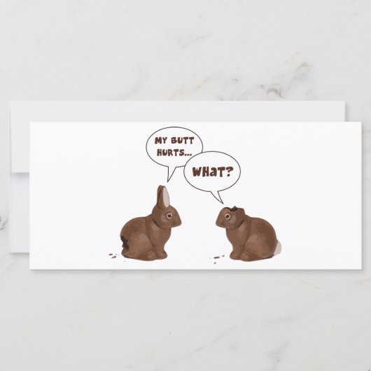 Chocolate Neaster Bunny Rabbits Butt Hurts (Voorkant)