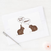 Chocolate Neaster Bunny Rabbits Butt Hurts Rechthoekige Sticker (Envelop)