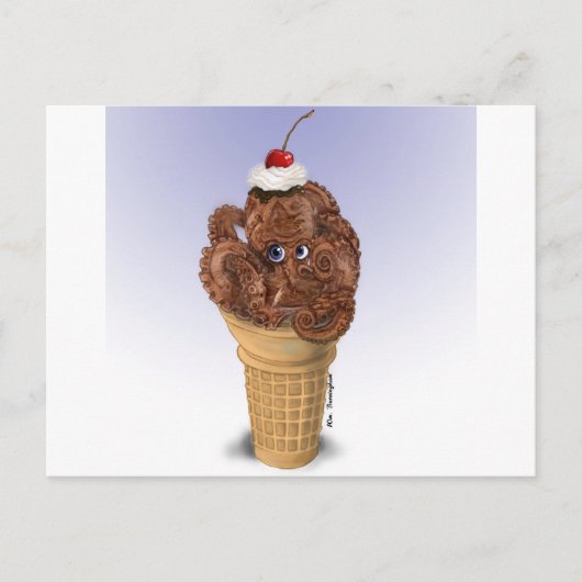 Chocolate Octopus Ice Cream Briefkaart (Voorkant)