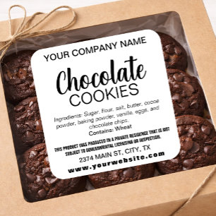 Chocolate (of elke andere tekst) Cookies Label CK0