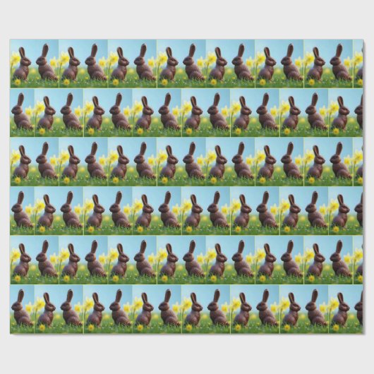 Chocolate paashes cadeaupapier (Vlak)