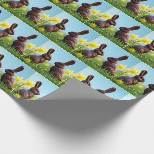 Chocolate paashes cadeaupapier (Hoek)