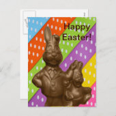 Chocolate paashes feestdagenkaart (Voorkant / Achterkant)