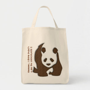 Chocolate Panda canvas tas