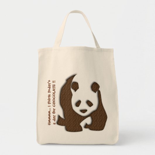 Chocolate Panda canvas tas (Voorkant)