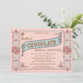 Chocolate Party Bridal Shower-uitnodiging Kaart (Staand voorkant)