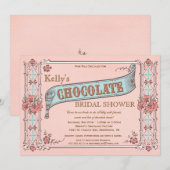 Chocolate Party Bridal Shower-uitnodiging Kaart (Voorkant / Achterkant)