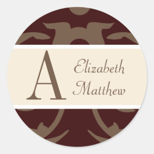 Chocolate Pas Laatste en Voornaam Sticker aan