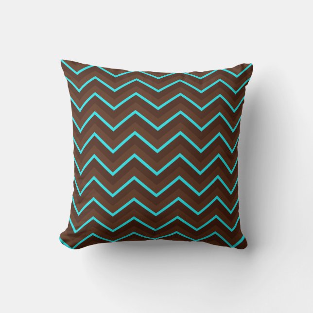 Chocolate Pastels Chevron 03-Square Sierkussen (Voorkant)