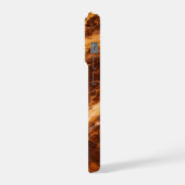 Chocolate Peanut Butter Marble with Gold Veining iPhone Hoesje (Linkerkant)